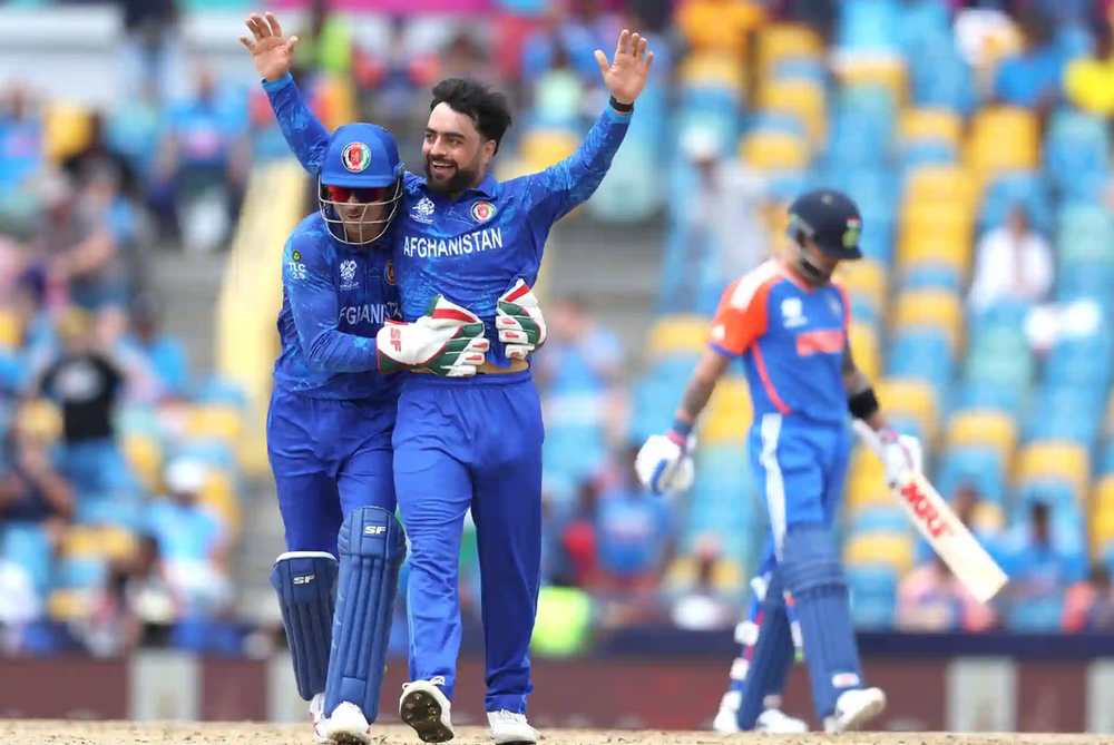 T20 World Cup 2024, IND vs AFG_ Rashid Khan took 3 wickets against India _ Walking Wicket (Source_ ©ACBOfficials_X)