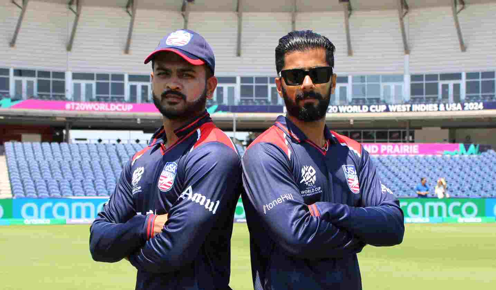 T20 World Cup 2024_ Monak Patel and Ali Khan posing together _ Walking Wicket (Source_ ©usacricket_X)