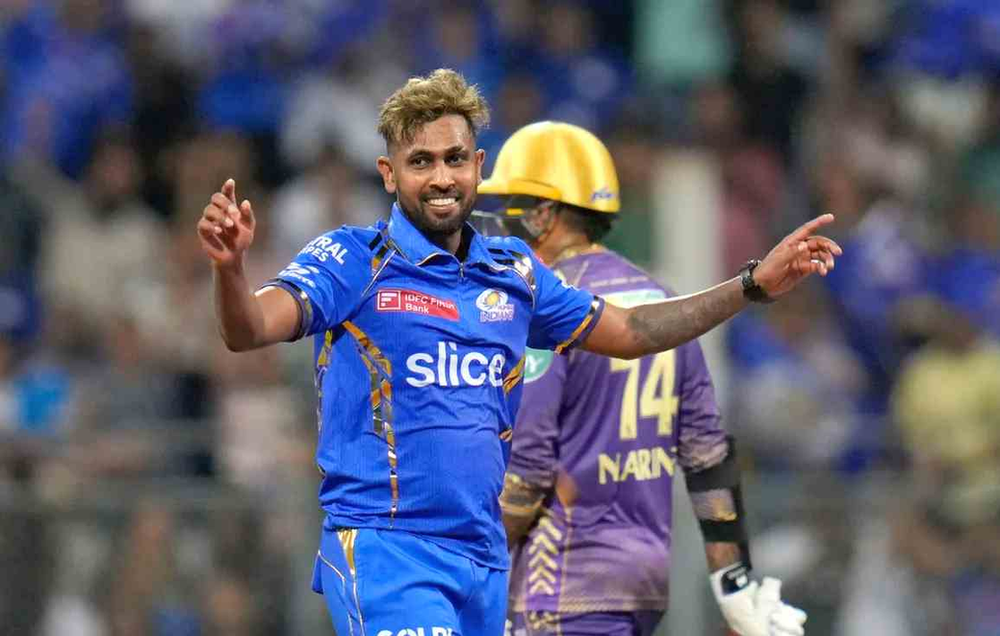 IPL 2024, MI vs KKR_ Nuwan Thushara took 3 wickets against KKR _ Walking Wicket (Images_ ©BCCI_IPLT20)