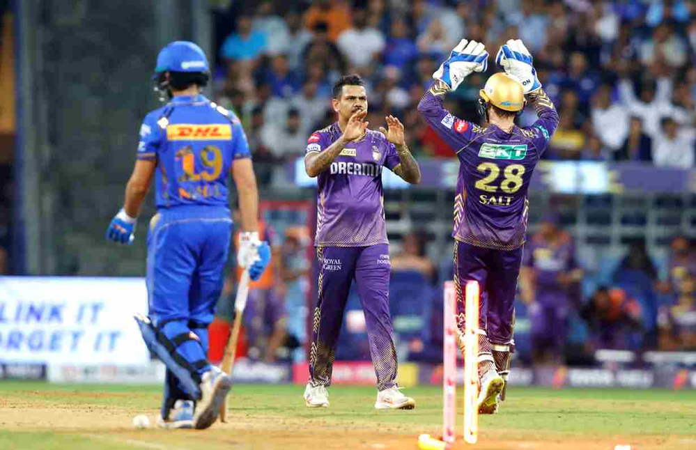 IPL 2024, MI vs KKR: Sunil Narine took 2 wickets against Mumbai | Walking Wicket (Images_ ©BCCI_IPLT20)