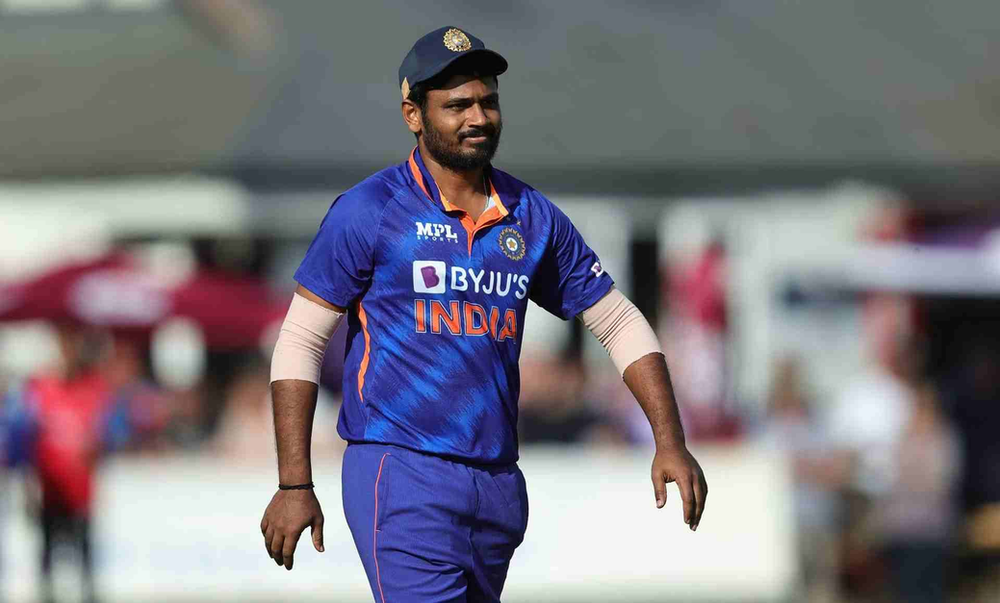 Sanju Samson isn't selected for ODI team against Sri Lanka (Source: ©BCCI/X) Sanju Samson has scored 179 runs for India in T20Is at an average of 44.75 in 2022 _ Walking Wicket (Source_ ©BCCI/Twitter)