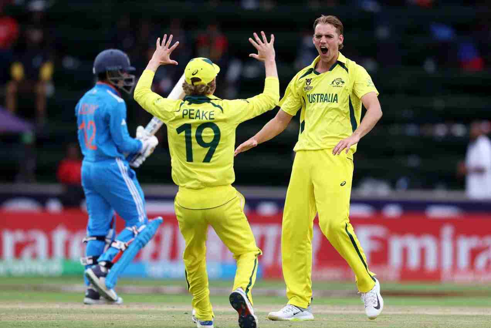 ICC U-19 World Cup 2024: Australia beat India in final (Images: ©ICC/Twitter) ICC U-19 World Cup Final, 2024, AUS vs IND_ Australia beat India in final and lift trophy for the 4th time Walking Wicket (Images_ ©ICC_Twitter)