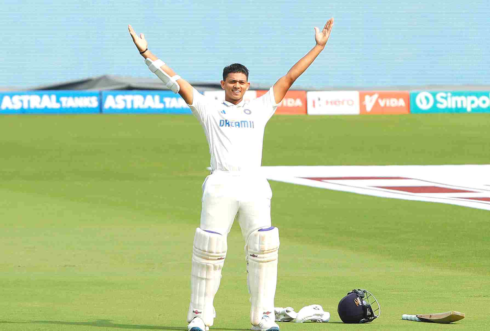 India vs England, 2nd Test, Day 2_ Yashasvi Jaiswal scored his maiden double hundred in Tests _ Walking Wicket (Images_ ©BCCI_Twitter)