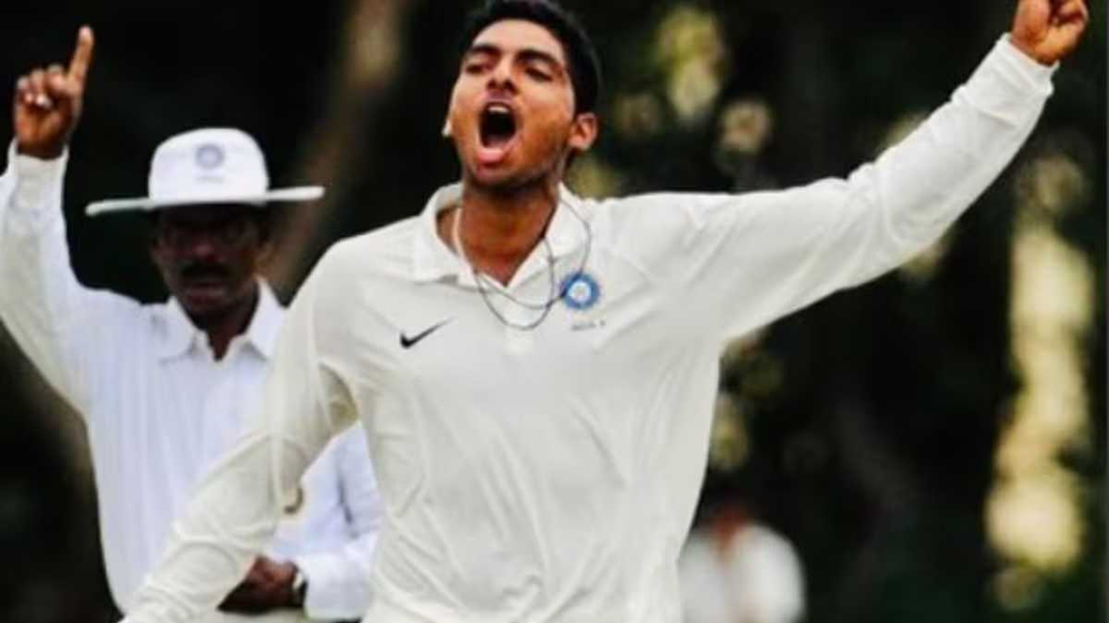 Bhargav Bhatt took 11/95 against Pondicherry (Photo: ©X/Twitter) Ranji Trophy 2023-24, Round 2, Mumbai vs Andhra_ Bhargav Bhatt took 11-wicket haul against Pondicherry _ Walking Wicket (Photo_ ©X_Twitter)