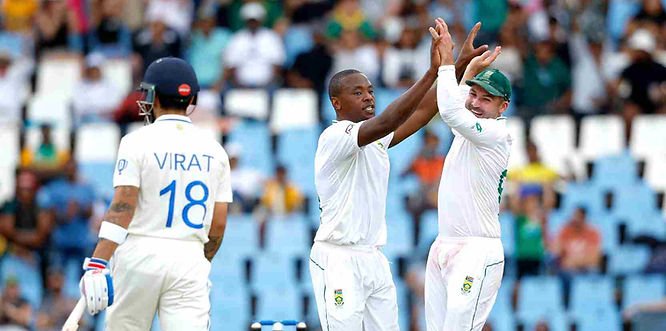 South Africa vs India, Centurion Test, Day 1_  Kagiso Rabada gets Virat Kohli out on Day 1 _ Walking Wicket (Photo_ ©ICC_Twitter)