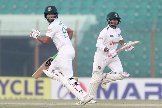 Bangladesh vs India, 1st Test, Day 4, Top Performances_ Najmul Hossain Shanto-Zakir Hasan put on 124-run stand on Day 4 of Chattogram Test _ Walking Wicket (Source_ ©Associated Press)