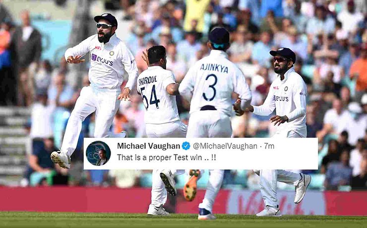 England vs India, 4th Test: Team India beat England by 157 runs and take 2-1 lead in the 5-match series. Rohit Sharma receives Man of The Match for his century 127. India vs England Oval Test. 