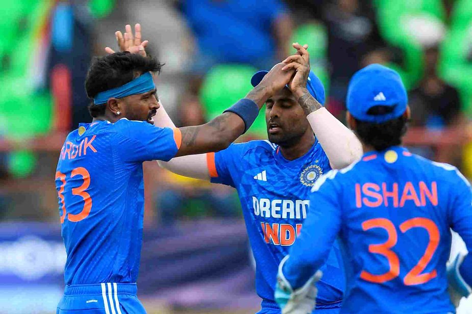 India tour of west Indies 2023: West Indies leading 5 match T20I series by 2-1 against India _ Walking wicket (Images_ ©BCCI_Twitter)