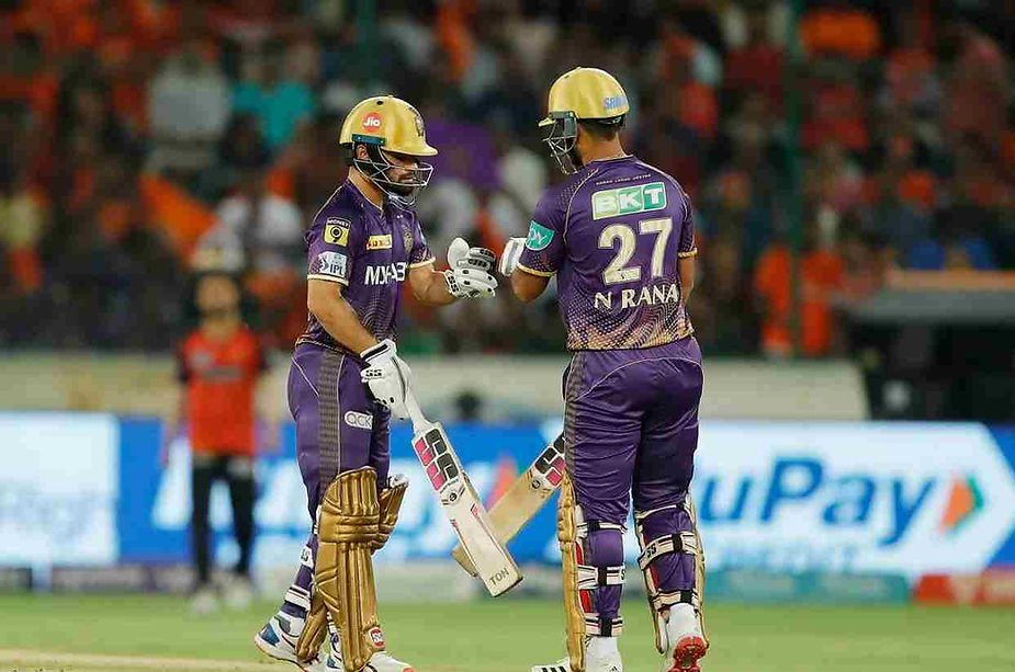 IPL 2023, SRH vs KKR, Top Performances_ Rinku Singh-Nitish Rana put on 61-runs stand against SRH _  Walking wicket (Images_ ©IPL_Twitter)