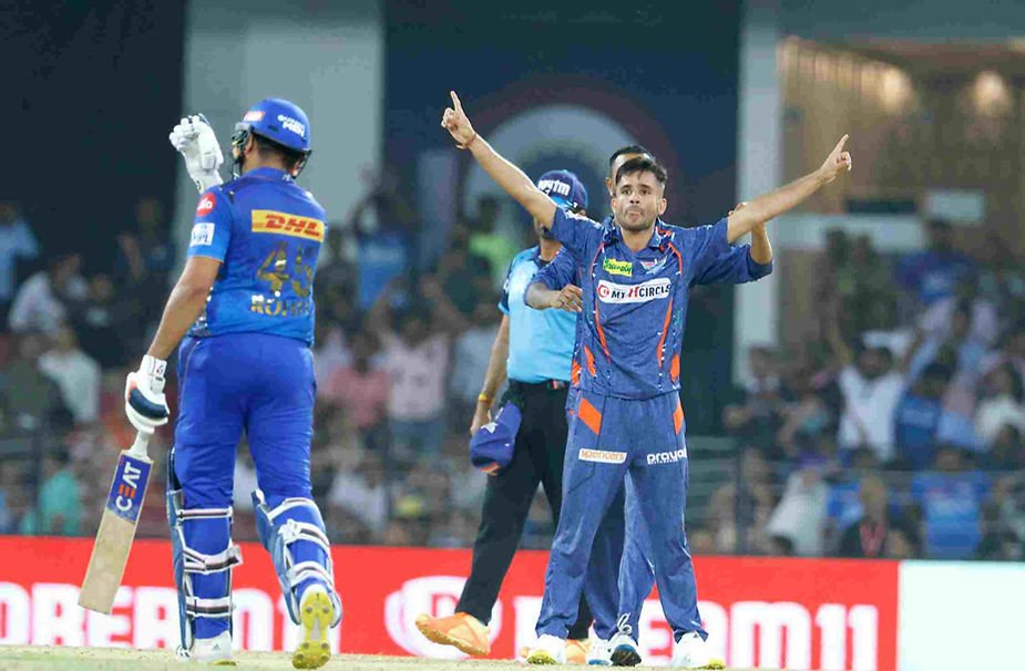 IPL 2023, LSG vs MI, Top Performances: Ravi Bishnoi took 2-26 against MI; LSG beat MI | Walking wicket (Images_ ©IPL_Twitter)
