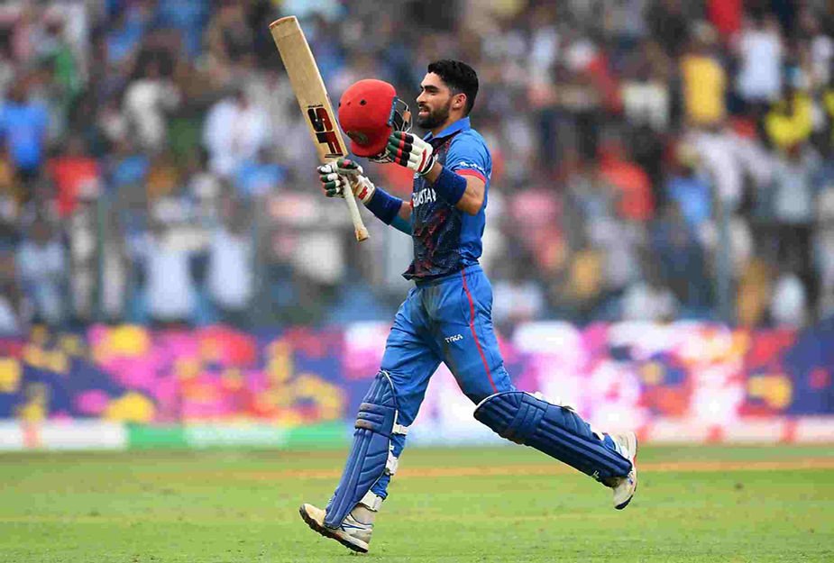 CWC 2023, Afghanistan vs Australia_ Ibrahim Zadran scored 129 runs against Australia _ Walking Wicket (Images_ ©ACBofficials_Twitter)