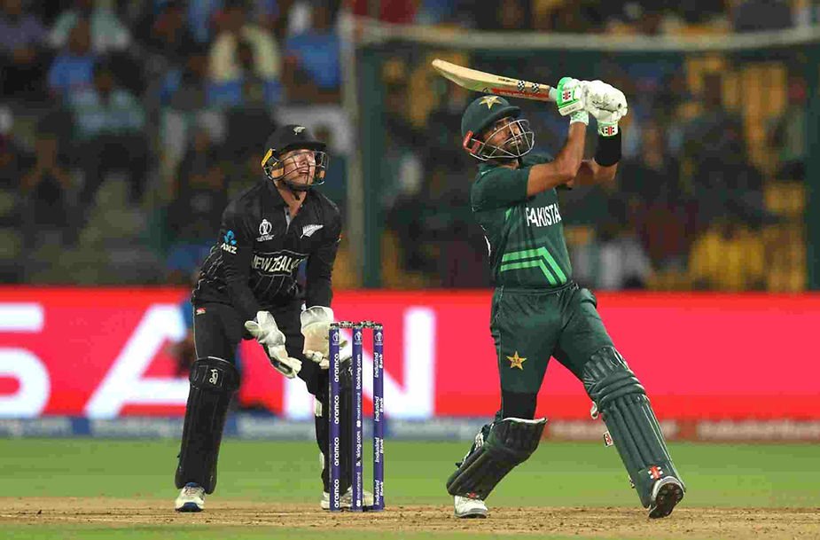 CWC 2023, New Zealand vs Pakistan_ Babar Azam scored unbeaten 66 in rain affected game against New Zealand _ Walking Wicket (Images_ ©TherealPCB_Twitter)