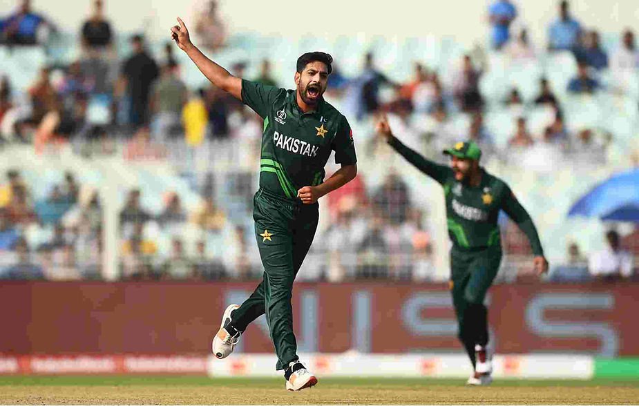 CWC 2023, Pakistan vs Bangladesh_  Harish Rauf took 2-36 against Bangladesh _ Walking Wicket (Images_ ©TherealPCB_Twitter)