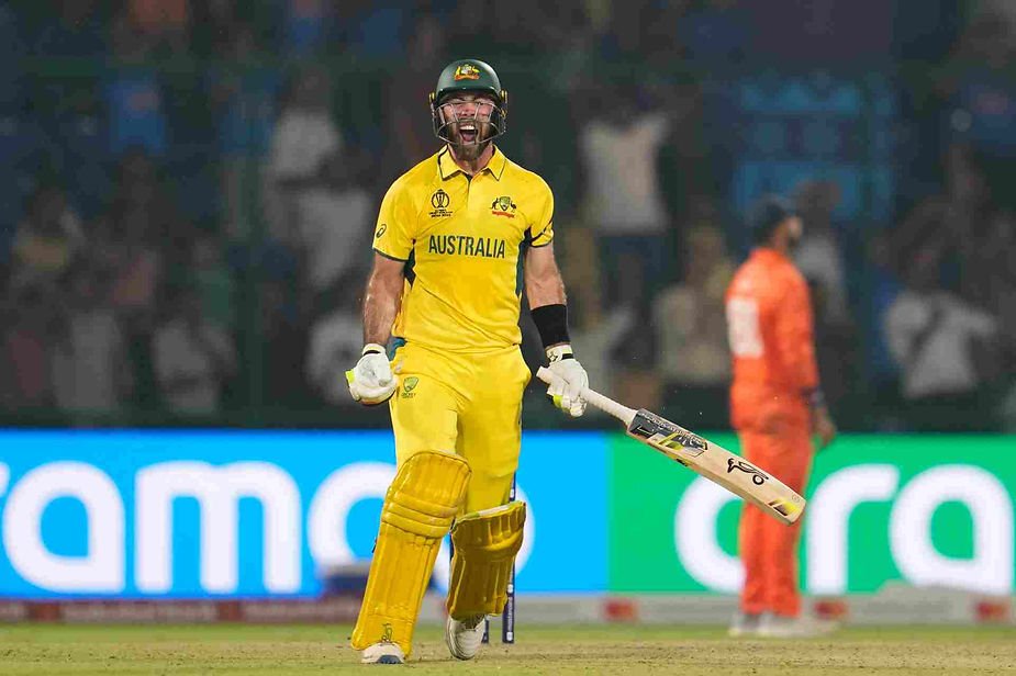 CWC 2023, Australia vs Netherlands_ Glenn Maxwell smashes century against Netherlands _ Walking Wicket (Photo_ ©Twitter)