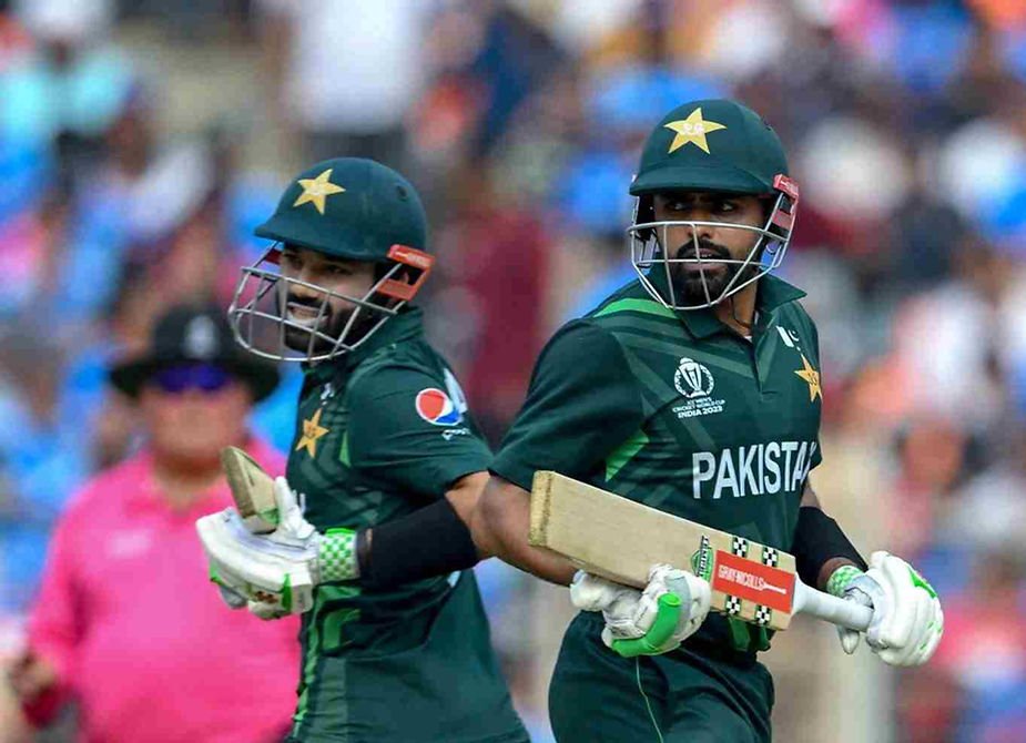 CWC 2023, India vs Pakistan_ Babar Azam-Mohammad Rizwan add 86-run for 3rd wicket against India _ Walking Wicket (Photo_ ©therealpcb_Twitter)