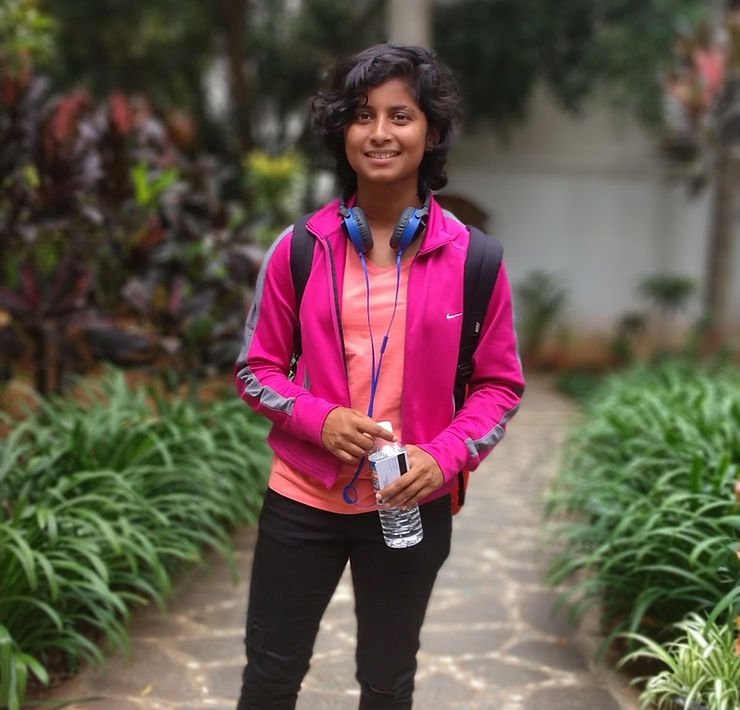 Sushree Dibyadarshini Pradhan sporting a smile in leisure time away from cricket.