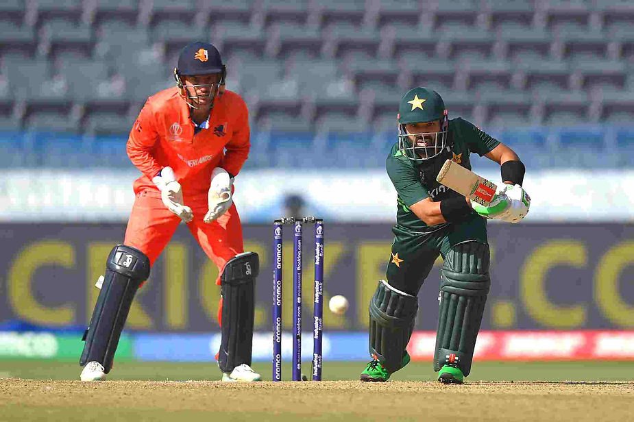 Cricket World Cup 2023, PAK vs NED_ Mohammad Rizwan scored half century against Netherlands_ Walking Wicket (Photo_ ©TherealPCB_Twitter)