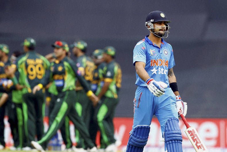 Asia cup 2014_ India lost to Pakistan; courtesy Shahid Afridi's two sixes _ Walking wicket (Images_ ©BCCI_Twitter)