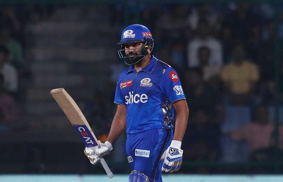 IPL 2023, DC vs MI, Top Performances_ Rohit Sharma scores 44-ball 65 against Delhi _Walking wicket (Images_ ©IPL_Twitter)