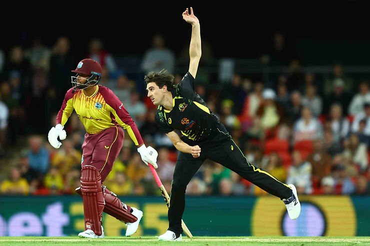Australia vs West Indies, 1st T20I, Top Performances_ Pat Cummins took 2-22 against West Indies in 1st T20I; Australia beat West Indies _ Walking Wicket (Photo_ ©ICC_Getty)