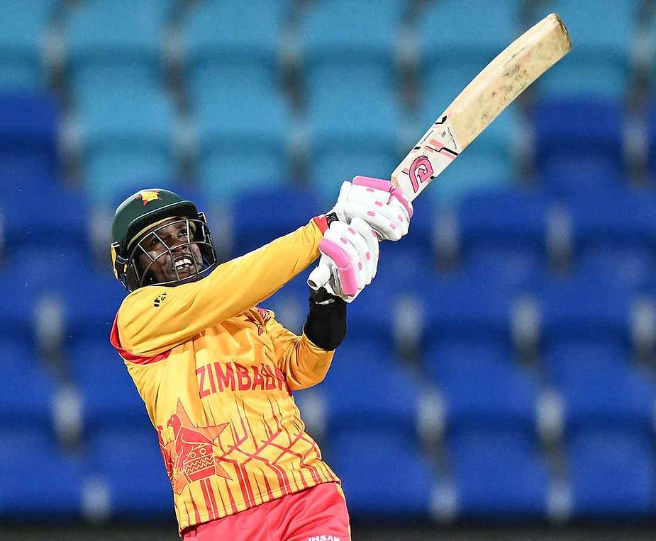 ICC Men's T20 World Cup 2022, Super 12, Group 2, South Africa vs Zimbabwe_ Wessly Madhevere scored 35 off 18 balls against South Africa; match tied _ Walking Wicket (Photo_ ©AFP_Getty)