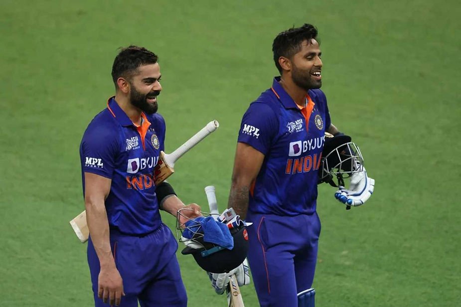 Asia Cup 2022, Group B, India vs Hong Kong_ Virat Kohli, Suryakumar Yadav added 98 runs off 42 balls for third wicket _ Walking Wicket (Photos_ ©AFP_Getty Images)