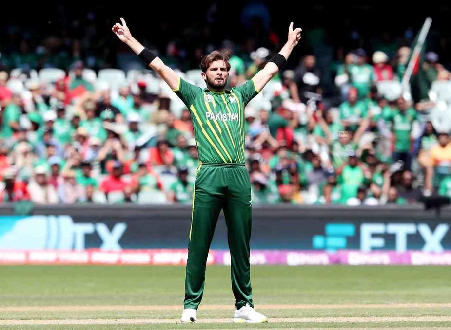 ICC Men's T20 World Cup 2022, Super 12, Group 2, Pakistan vs Bangladesh_ Shaheen Shah Afridi's 4-22 helps Pakistan beat Bangladesh and qualify for semis _ Walking Wicket (Photo_ ©ICC via Getty Images)