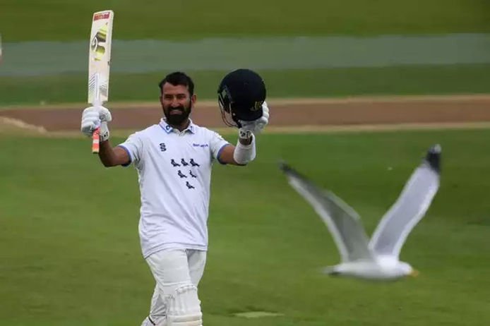 Cheteshwar Pujara scored 720 runs in eight innings for Sussex including four centuries in County Championship Division Two (Images ©Getty)
