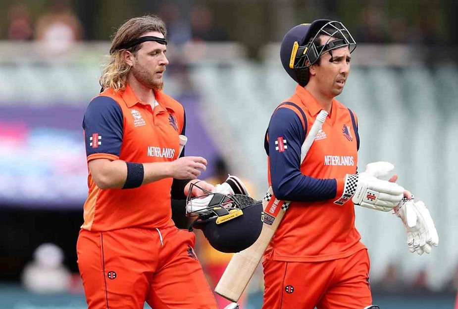 ICC Men's T20 WC 2022, Super 12, Group 2, Netherlands v Zimbabwe_ Max O'Dowd-Tom Cooper added 73 off 57 for 2nd ticket against Zimbabwe _ Walking Wicket (Source_ ©Getty Images)