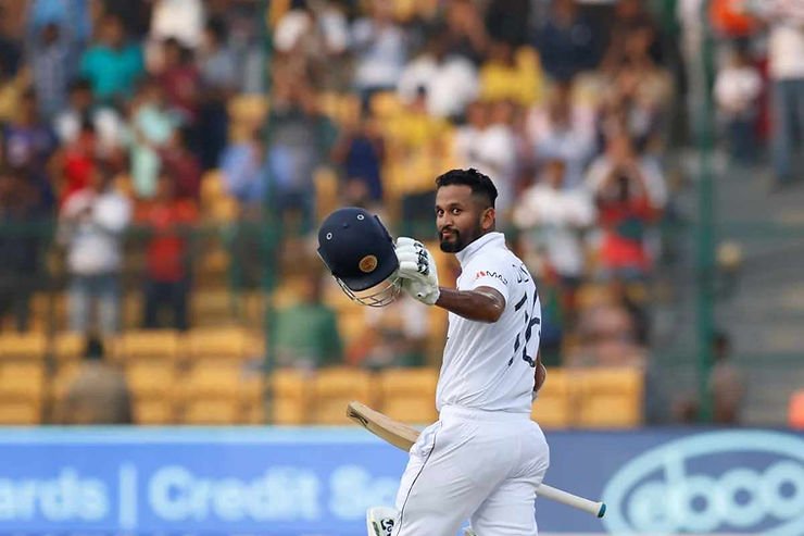 Ind vs SL, 2nd Test: Dimuth Karunaratne becomes the only player to score fourth innings hundred in India (Images ©BCCI/Twitter)