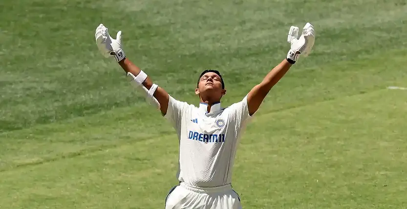 AUS vs IND, Perth Test, Day 3_ Yashasvi Jaiswal scored hundred (161 runs) in Perth Test on India tour of Australia 2024-25 _ Walking Wicket (Images_ ©BCCI_X)